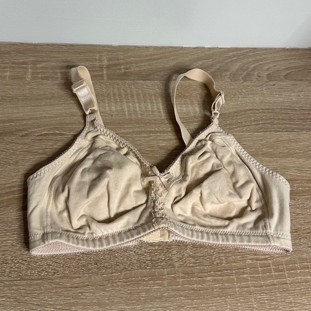 Bali Women's Double Support Cotton Wirefree Bra US 36C Cotton Spandex Lace 3036